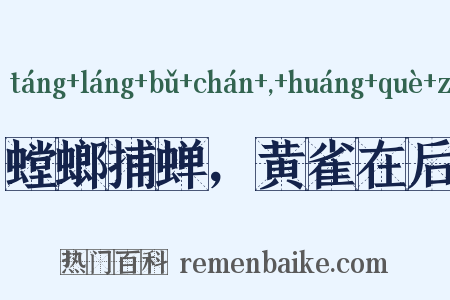 螳螂捕蝉，黄雀在后是什么意思的图片
